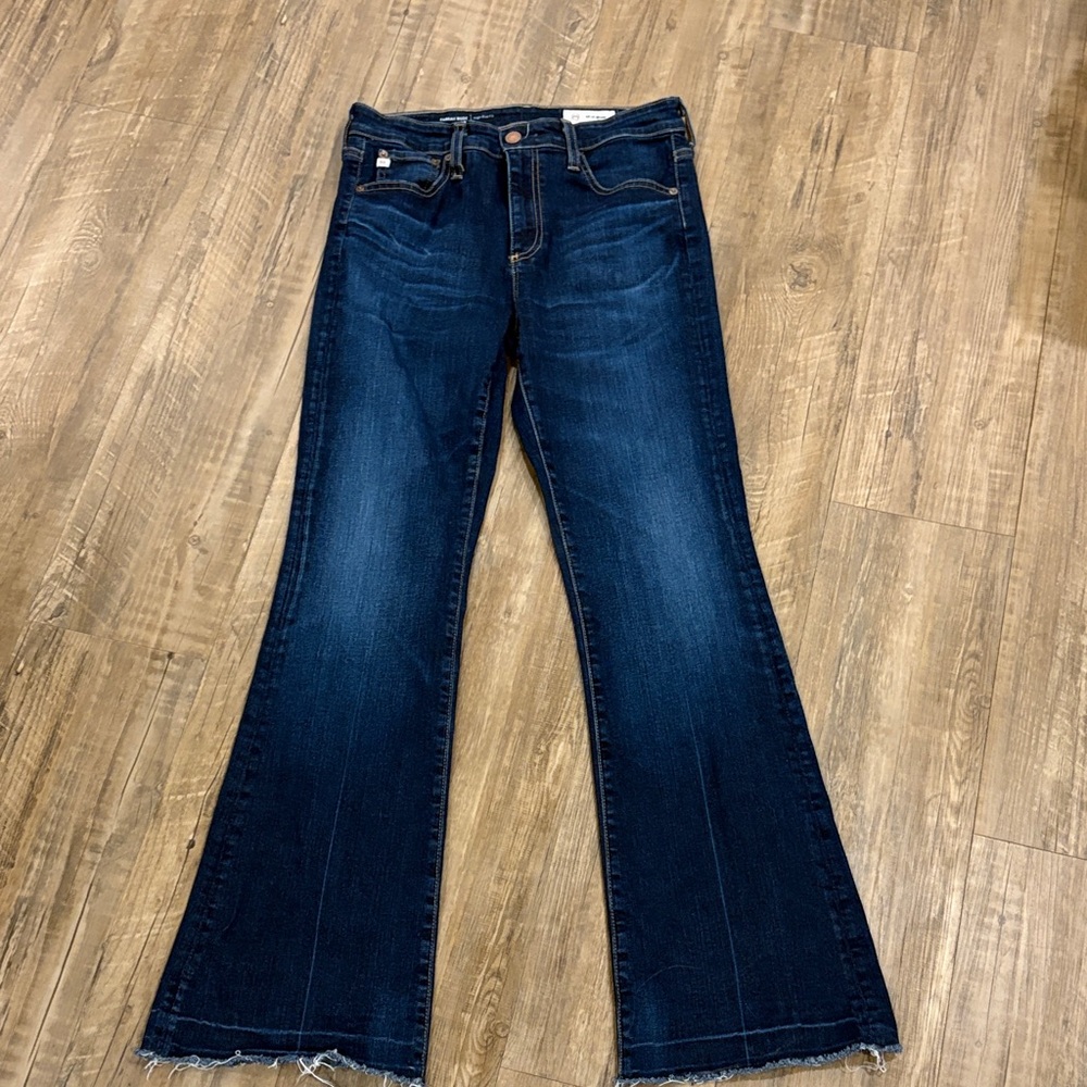 AG Adriano Goldschmied Dark Blue Farrah   Jeans